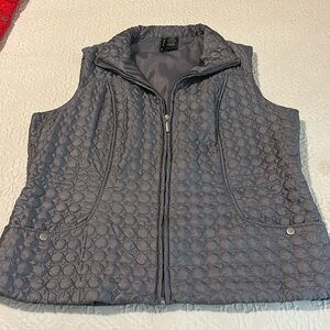 New Directions Quilted Gray Vest XL